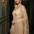 Beige embroidered net saree