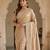 Champagne gold embroidered viscose saree