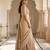 Champagne gold embroidered viscose saree