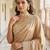 Champagne gold embroidered viscose saree