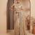 Champagne gold embroidered galaxy soft net saree