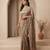 Champagne gold embroidered galaxy soft net saree