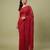 Red embroidered galaxy soft net saree