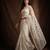 White embroidered net saree