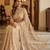 Beige embroidered net saree