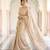 Beige embroidered net saree