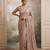Pink embroidered soft foil georgette saree