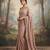Pink embroidered soft foil georgette saree