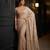 Beige embroidered soft foil georgette saree