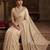 Cream embroidered soft foil georgette saree