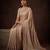 Beige embroidered soft foil georgette saree