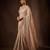 Beige embroidered soft foil georgette saree