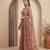 Rose pink embroidered net saree