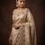 Silver gold embroidered nylon saree