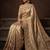 Silver gold embroidered nylon saree