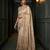 Beige embroidered viscose saree