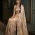 Beige embroidered viscose saree