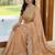 Peach embroidered crush organza saree