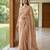 Peach embroidered crush organza saree