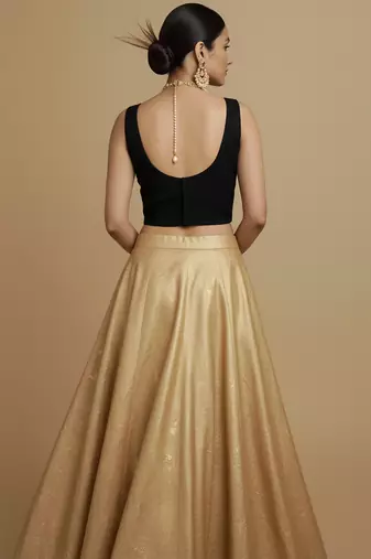 Solid premium silk v neck saree blouse