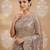 Lavender embroidered net saree