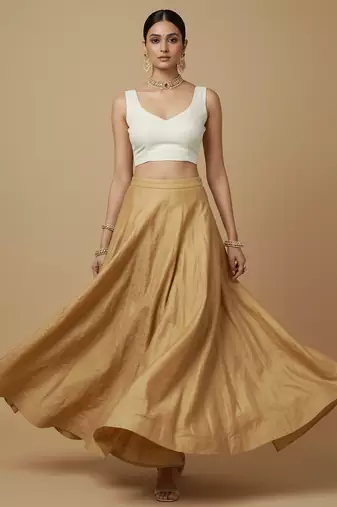 Solid premium silk v neck saree blouse