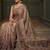 Beige embroidered georgette saree