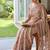 Pink embroidered georgette saree