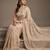 Cream embroidered georgette saree