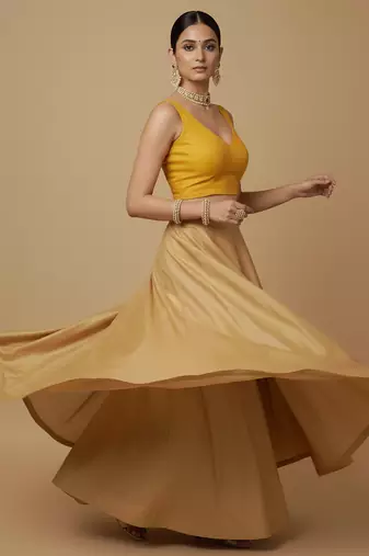 Solid premium silk v neck saree blouse