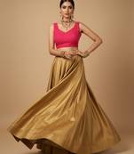 Solid premium silk v neck saree blouse