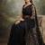 Black embroidered net saree