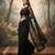 Black embroidered net saree
