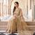 Champagne gold embroidered net saree