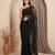 Black embroidered net saree