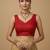 Solid premium silk v neck saree blouse