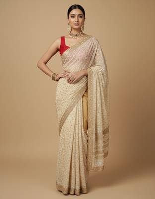Solid premium silk v neck saree blouse 5