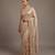 Beige embroidered foil georgette saree