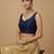 Solid premium silk v neck saree blouse
