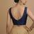 Solid premium silk v neck saree blouse