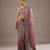 Purple embroidered soft chinon saree
