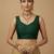 Solid premium silk v neck saree blouse