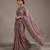 Purple embroidered soft chinon saree