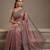Purple embroidered soft chinon saree