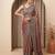 Rose pink embroidered soft chinon saree
