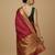 Solid premium silk v neck saree blouse
