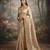 Cream embroidered viscose saree