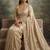 Cream embroidered viscose saree