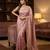 Pink embroidered viscose saree