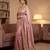 Pink embroidered viscose saree